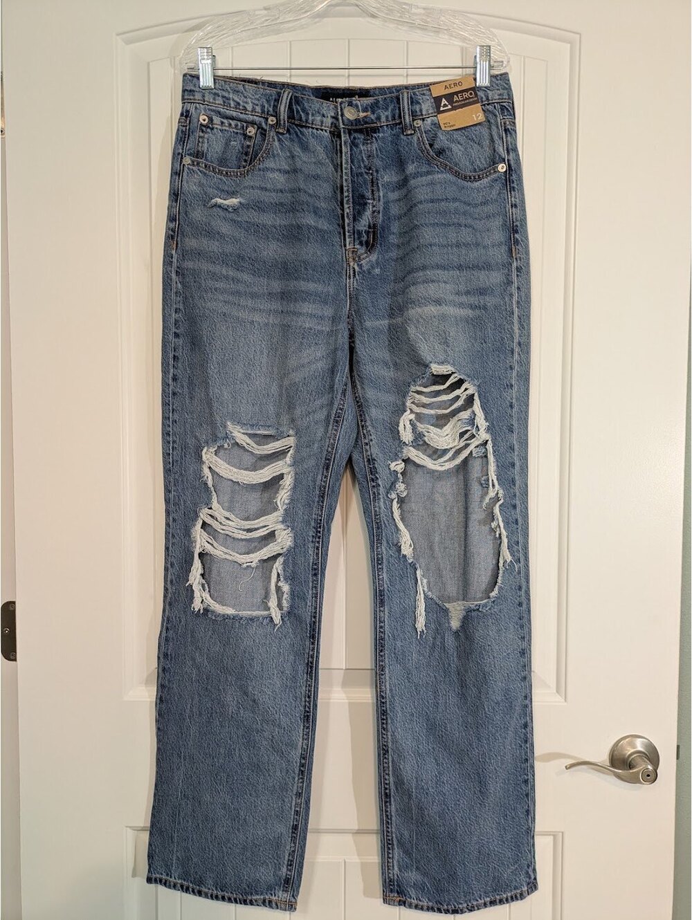 Aeropostale 90s Baggy Destroyed Jeans Size 12 NWT
